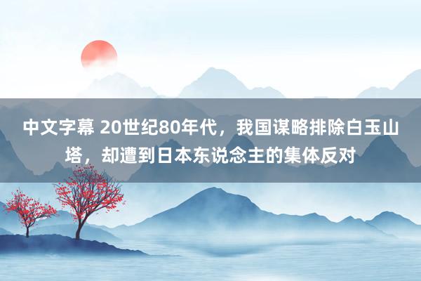 中文字幕 20世纪80年代，我国谋略排除白玉山塔，却遭到日本东说念主的集体反对