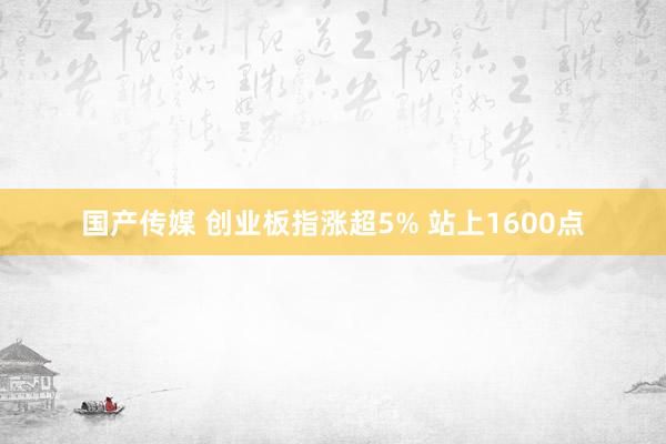 国产传媒 创业板指涨超5% 站上1600点