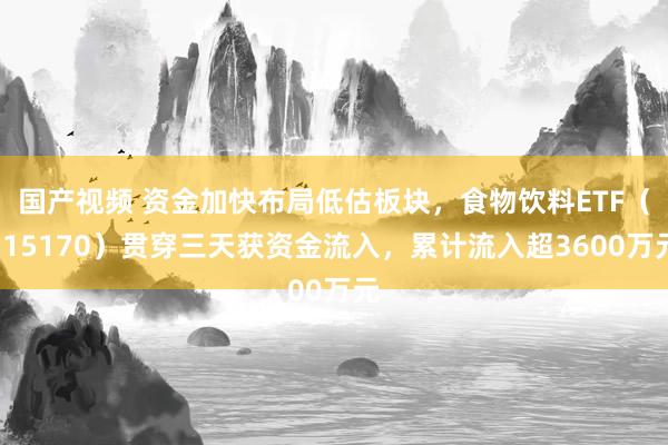 国产视频 资金加快布局低估板块，食物饮料ETF（515170）贯穿三天获资金流入，累计流入超3600万元