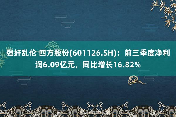 强奸乱伦 四方股份(601126.SH)：前三季度净利润6.09亿元，同比增长16.82%