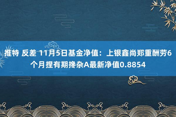 推特 反差 11月5日基金净值：上银鑫尚郑重酬劳6个月捏有期搀杂A最新净值0.8854