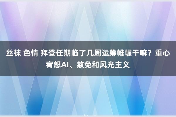 丝袜 色情 拜登任期临了几周运筹帷幄干嘛？重心宥恕AI、赦免和风光主义