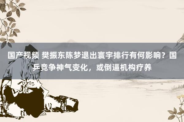 国产视频 樊振东陈梦退出寰宇排行有何影响？国乒竞争神气变化，或倒逼机构疗养