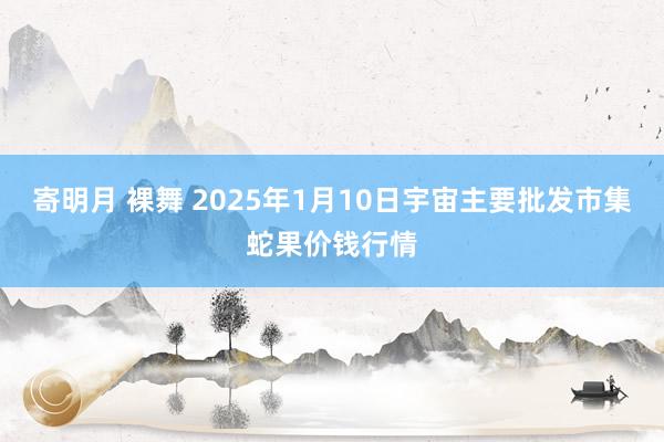 寄明月 裸舞 2025年1月10日宇宙主要批发市集蛇果价钱行情