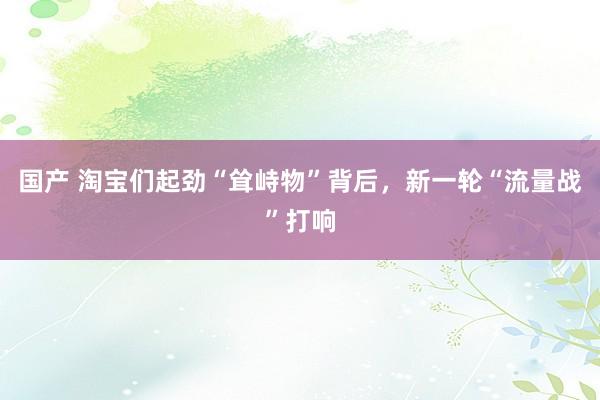 国产 淘宝们起劲“耸峙物”背后，新一轮“流量战”打响