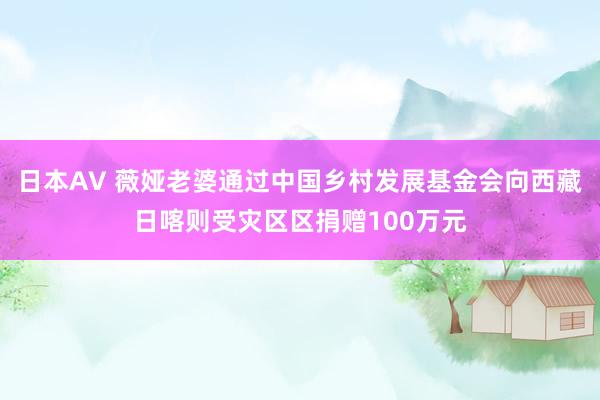 日本AV 薇娅老婆通过中国乡村发展基金会向西藏日喀则受灾区区捐赠100万元